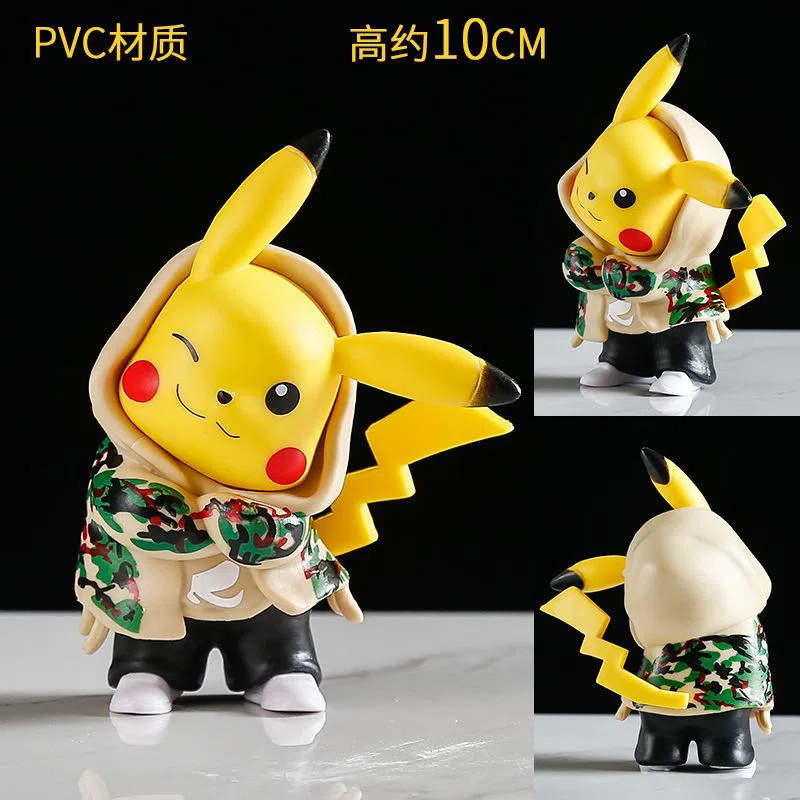 Pikachu Camouflage Pikachu Figurine Green