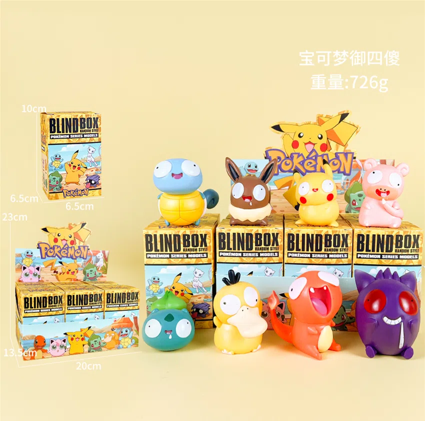 Pikachu Pokémon Figure Funny Pokémon Four Fools 8pcs