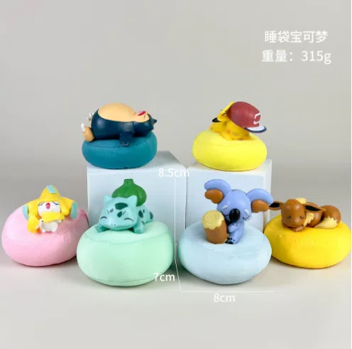 Pikachu Pokémon Figure Sleeping Bag Pokémon 6pcs