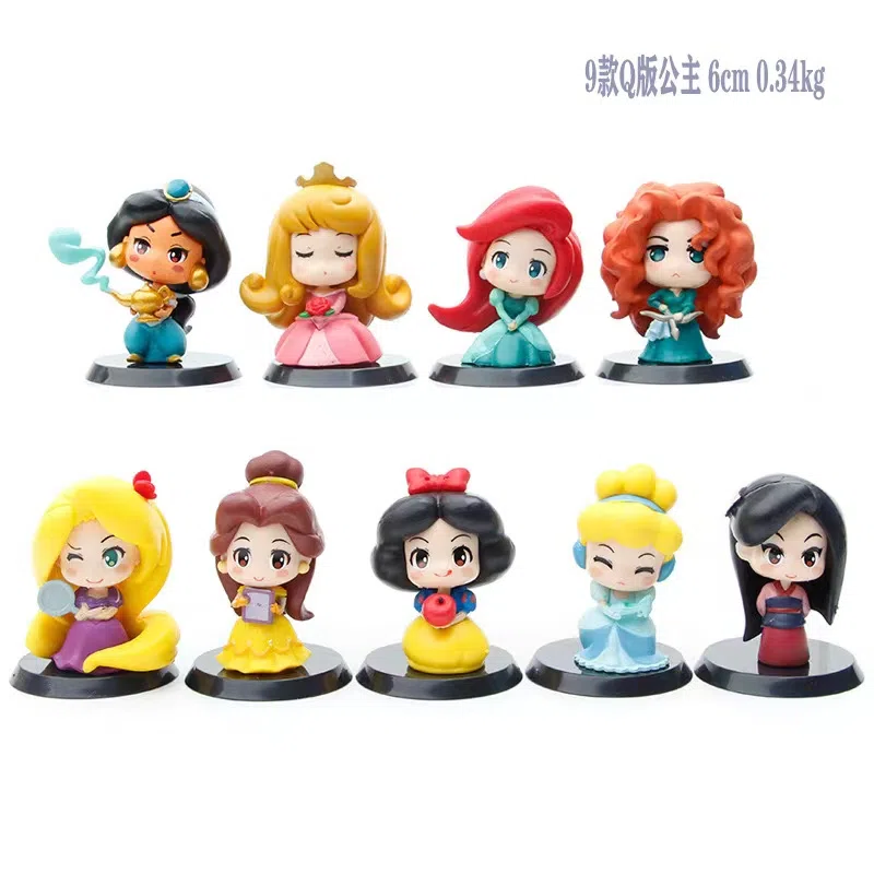 Disney Figurines Sitting Princess 9 Types