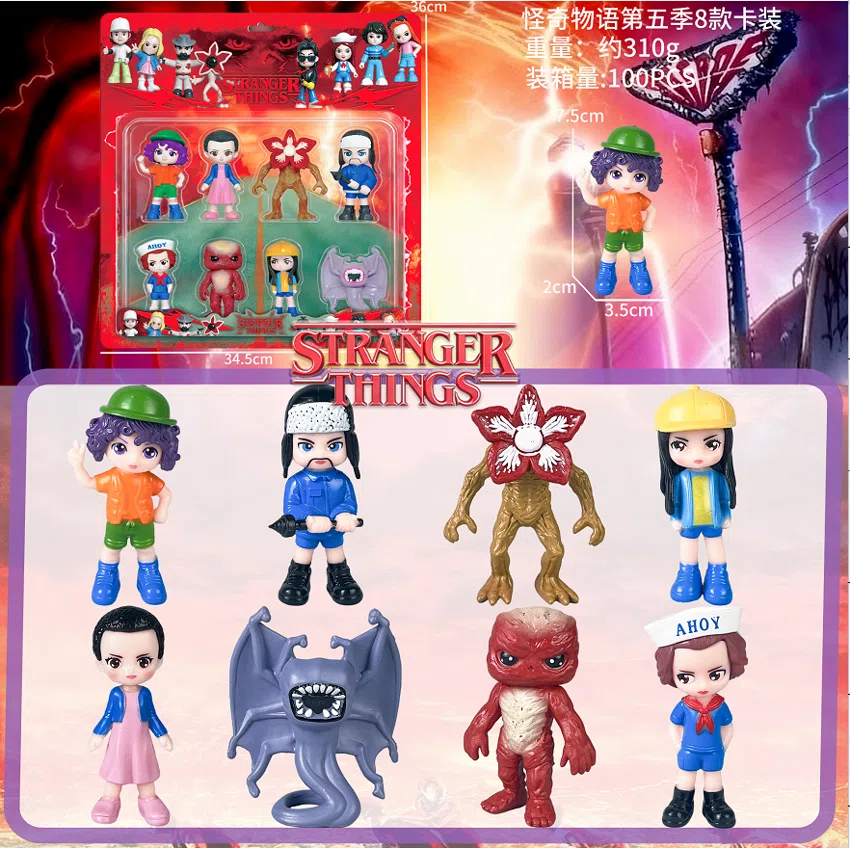 Stranger Things Figurine Season 5 Standing Pose Card Insert 8 Types