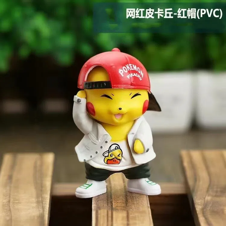 Pikachu red hat cowboy Pikachu figurine