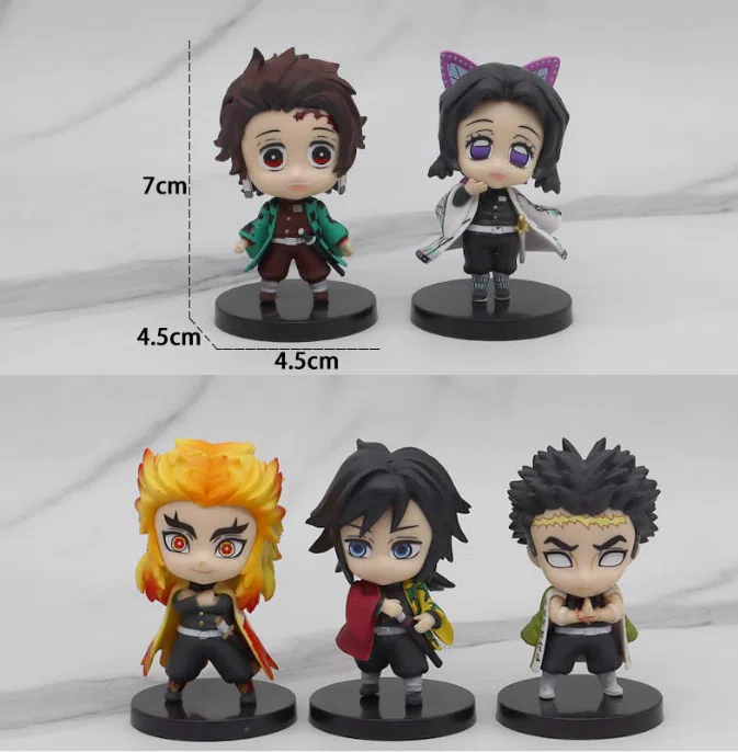 Demon Slayer Q-Version Standing Figures 5-Piece Set B [Premium Version] Exquisite Paint