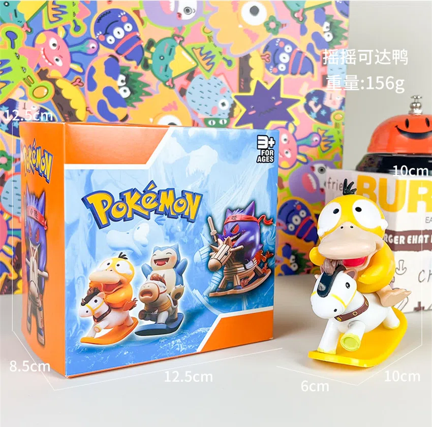 Pikachu Pokémon Figurines Shaking Psyduck