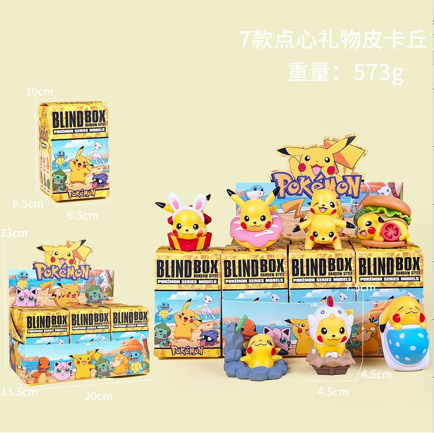 Pikachu Pokémon Figure Snack Gift Pikachu 7pcs