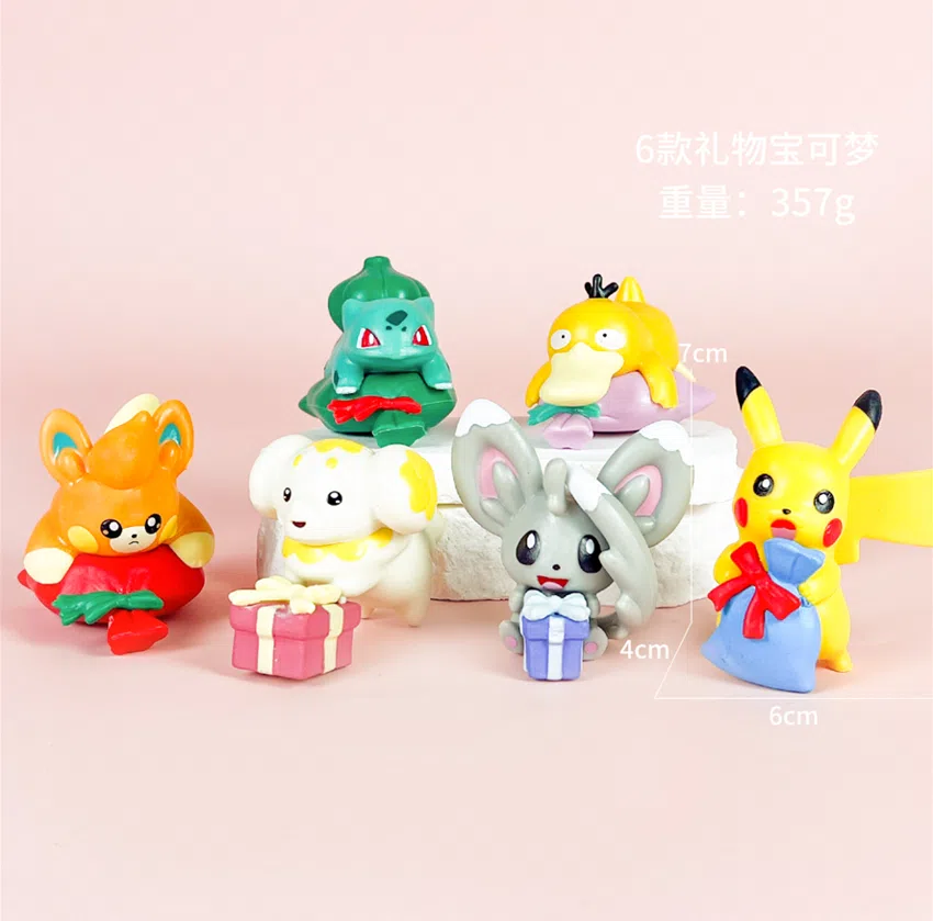 Pikachu Pokémon Figure Gift Pokémon 6pcs