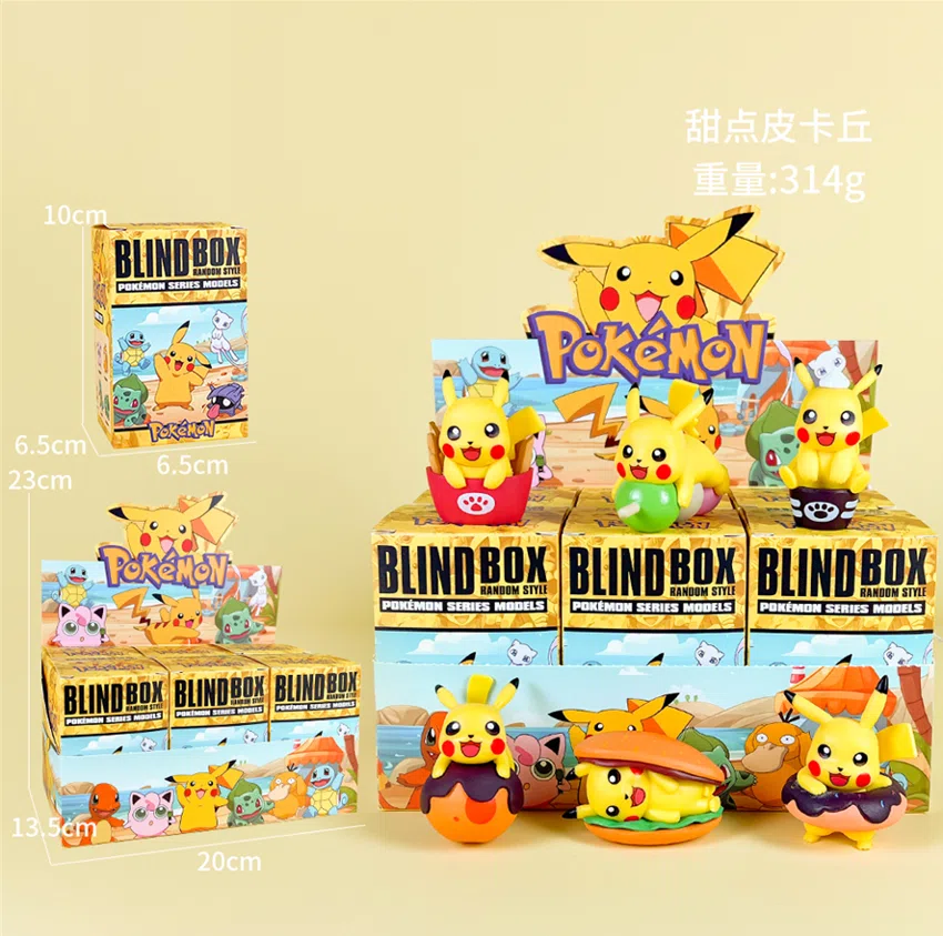 Pikachu Pokémon Figure Dessert Pikachu 6pcs