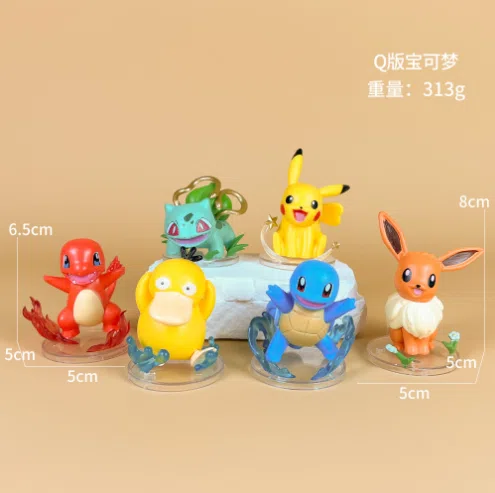 Pikachu Pokémon Figure 2nd Generation Pokémon 6pcs
