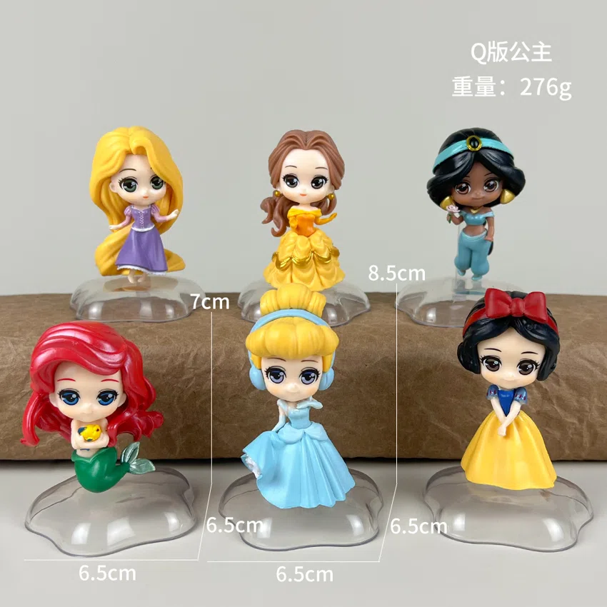 Disney Figurines Q-version Princess 6 Types