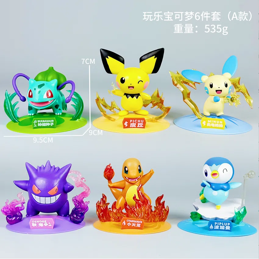 Pikachu Pokémon Figure Fun Pokémon Group A 6pcs