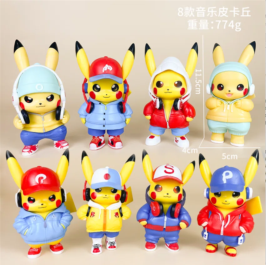 Pikachu Pokémon Figure Musical Pikachu 8pcs