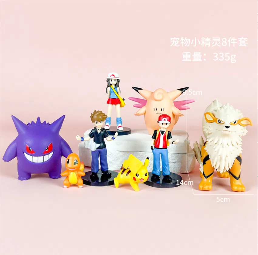 Pikachu Pokémon Figurines 8 Pieces