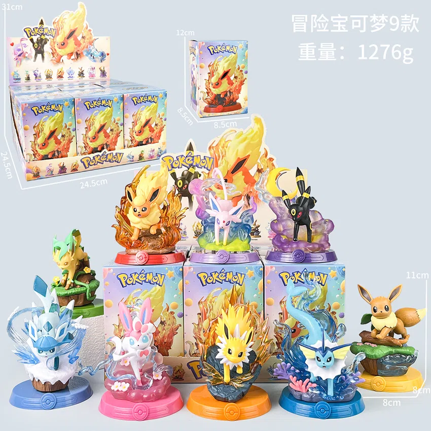 Pikachu Pokémon Figure Adventure Pokémon 9pcs