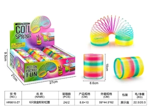 6-pack gold glitter rainbow rings