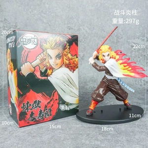 Demon Slayer, Flame Pillar, Purgatory, and Kyojuro figure