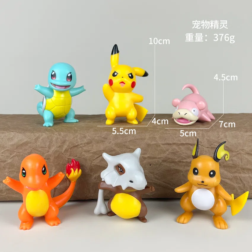 Pikachu Pokémon Figure 5th Generation Pikachu 6pcs