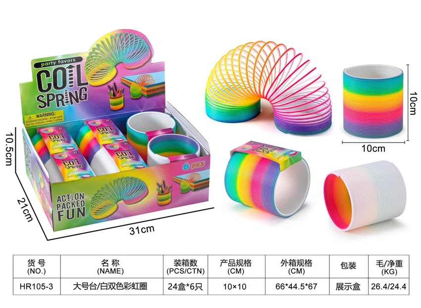 Large Taiwan/white two-color rainbow rings