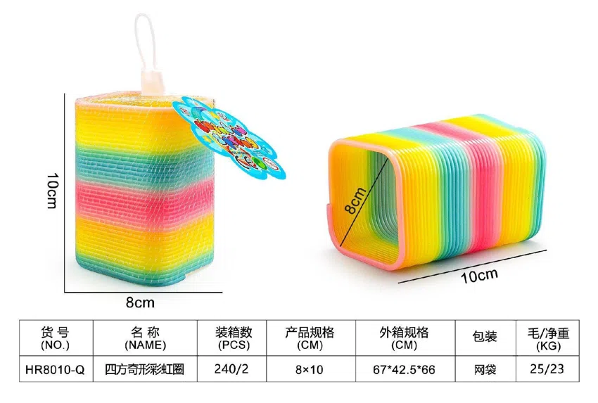 Square Strange-Shaped Rainbow Ring