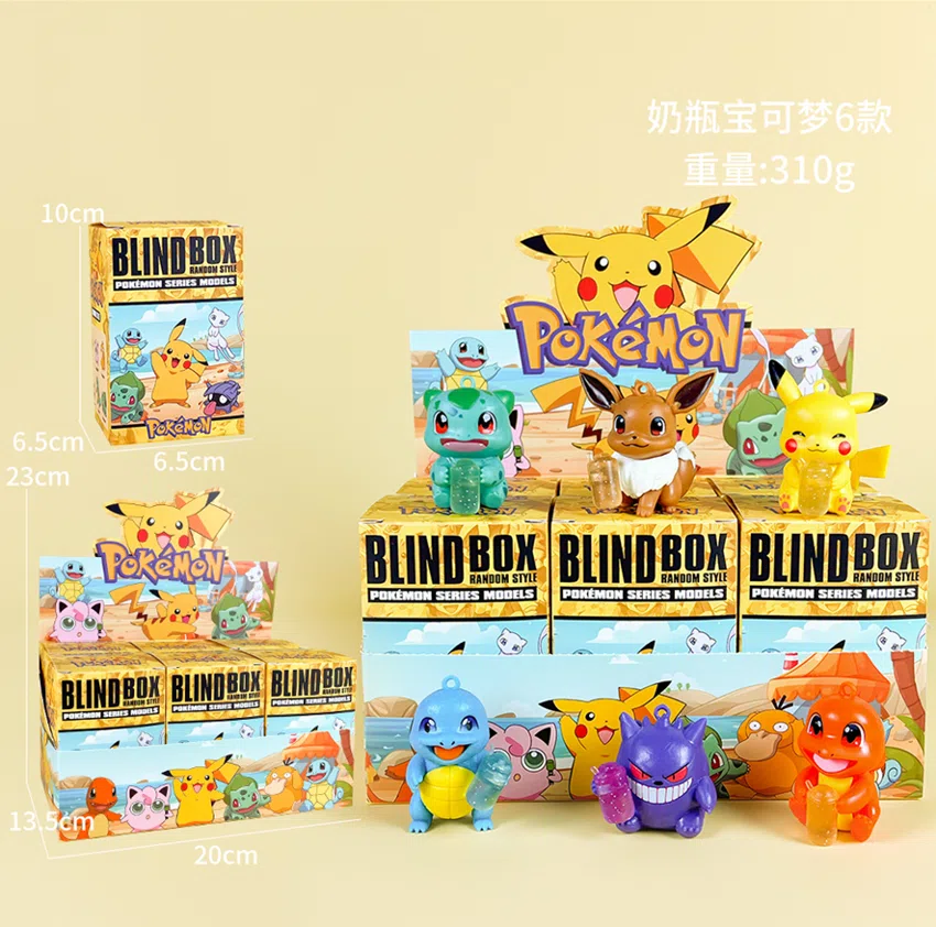 Pikachu Pokémon Figure Baby Bottle Pokémon 6pcs