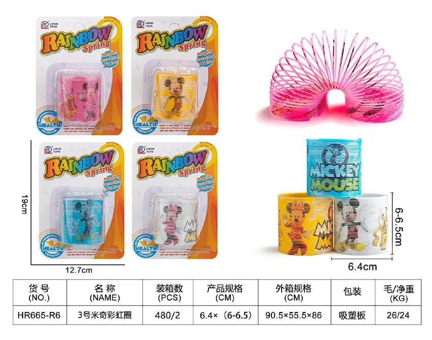 No. 3 Suction Plate Mickey Rainbow Ring