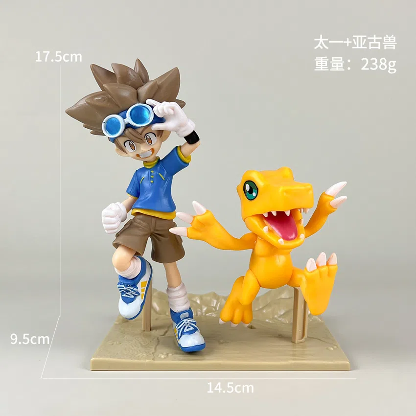 Pikachu Pokémon Figurines Tai + Agumon