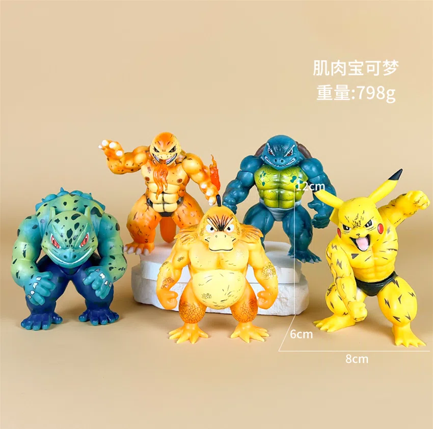 Pikachu Pokémon Figurines Muscular Pokémon