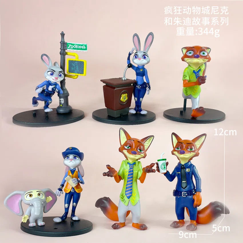 Disney Figurines Zootopia Nick and Judy Story Series 6 Types