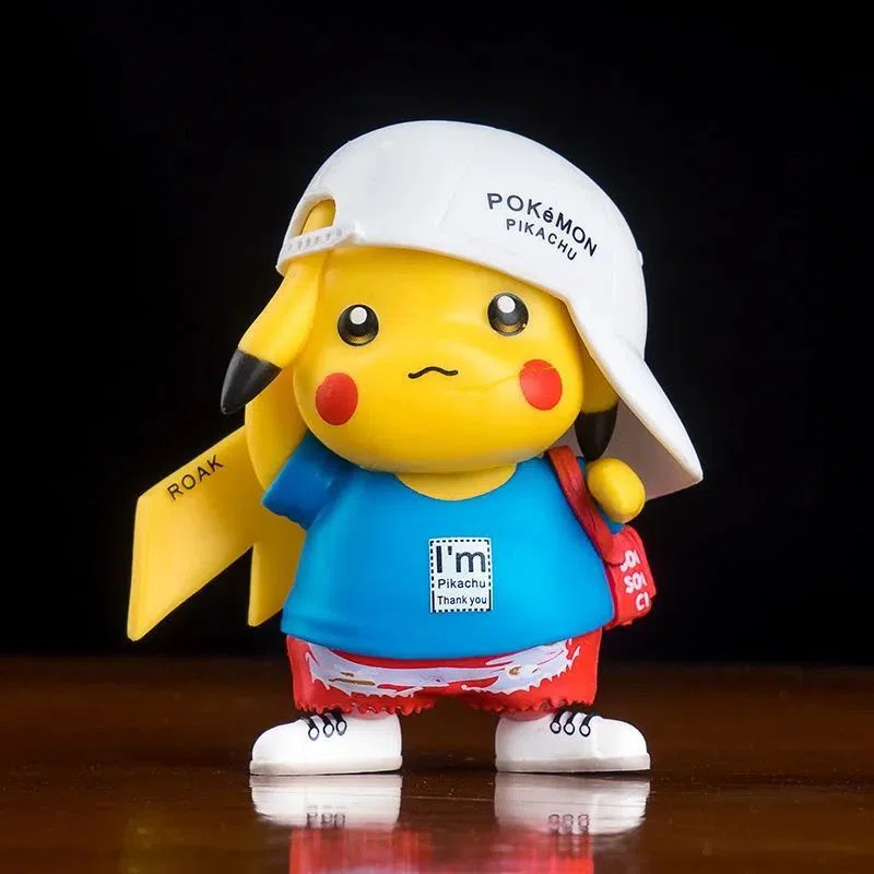 Pikachu hat Pikachu figurine blue