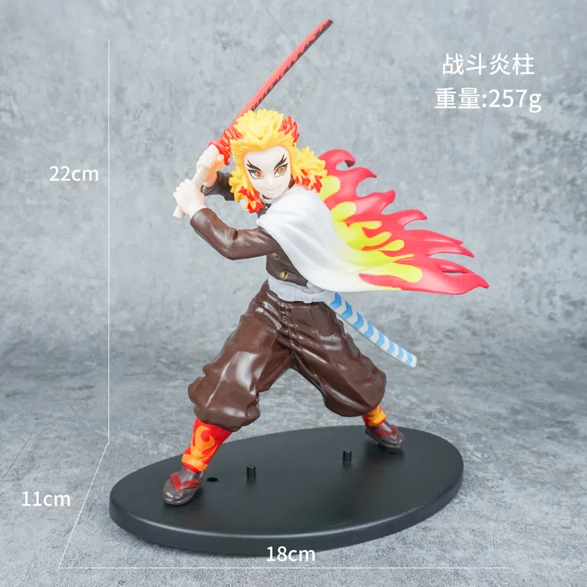 Demon Slayer, Flame Pillar, Purgatory, and Kyojuro figure