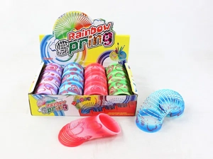 4-color gradient heart print rainbow rings