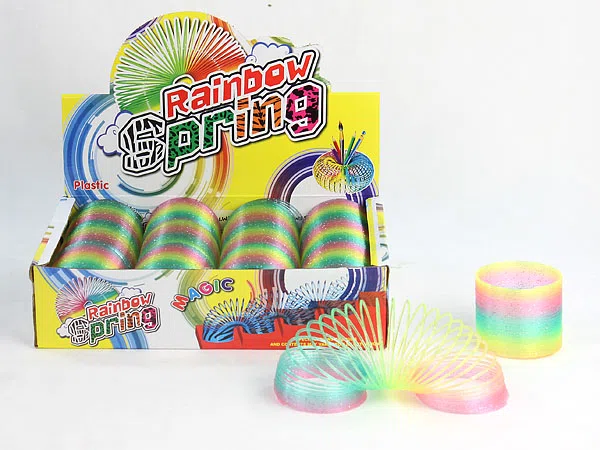 12 glitter rainbow rings