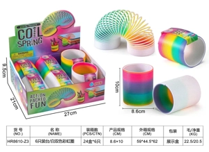 6-pack Taiwan/white two-color rainbow rings