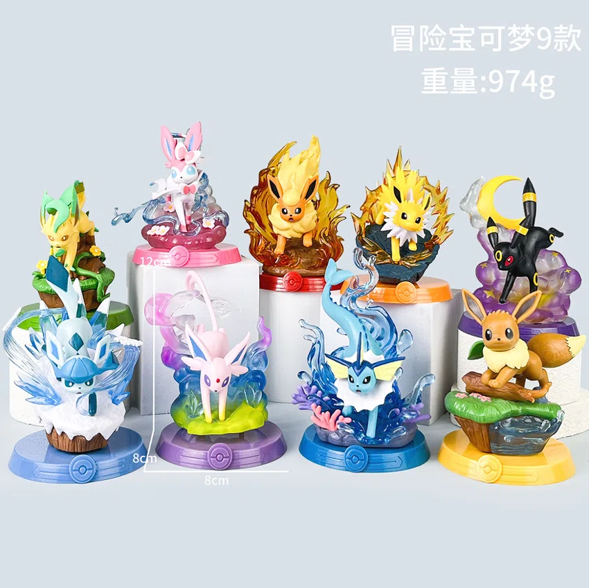 Pikachu Pokémon Figure Adventure Pokémon 9pcs
