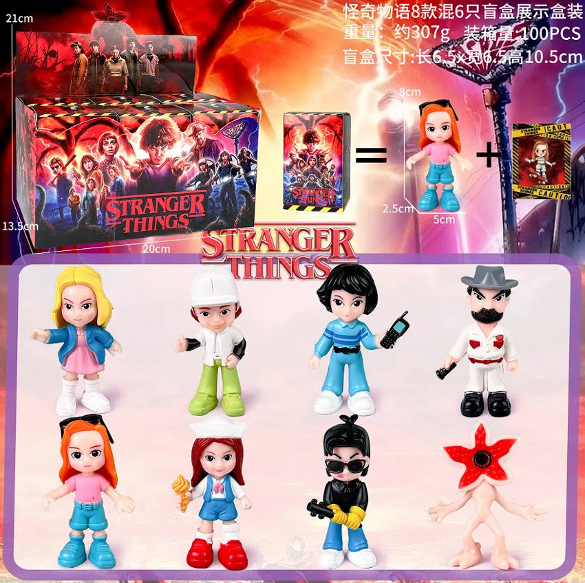 Stranger Things Figurine Blind Box with Card 6 Types