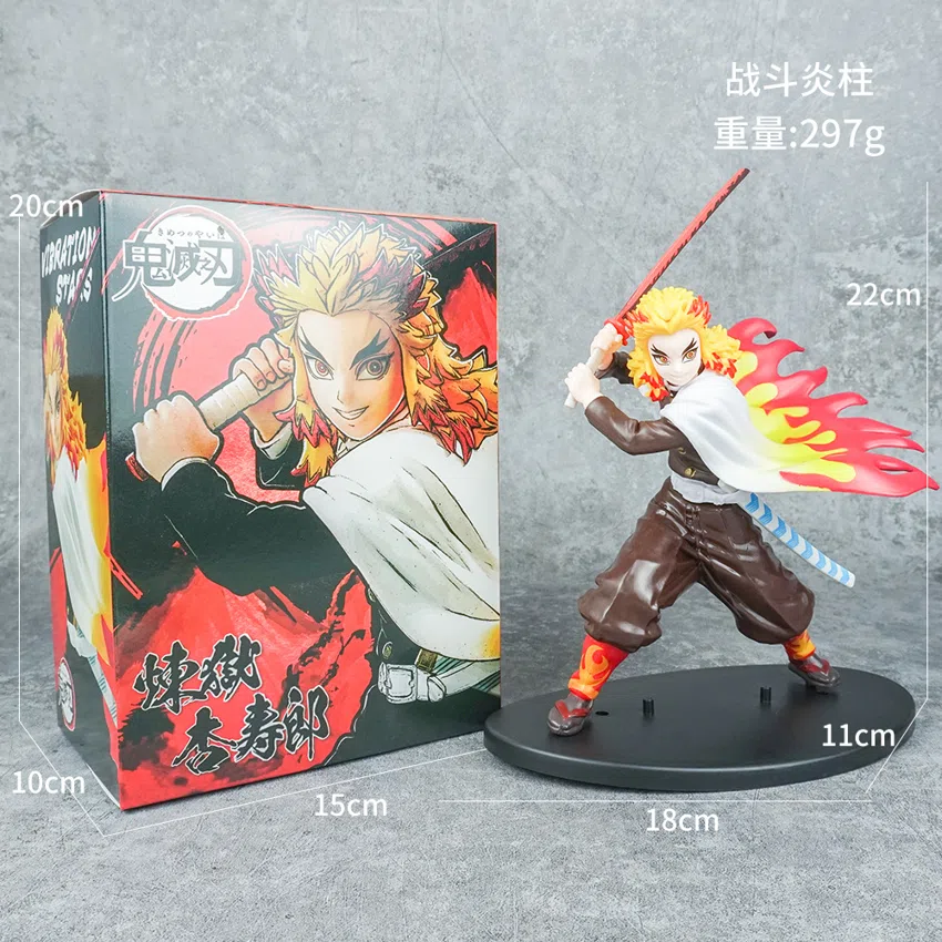 Demon Slayer, Flame Pillar, Purgatory, and Kyojuro figure