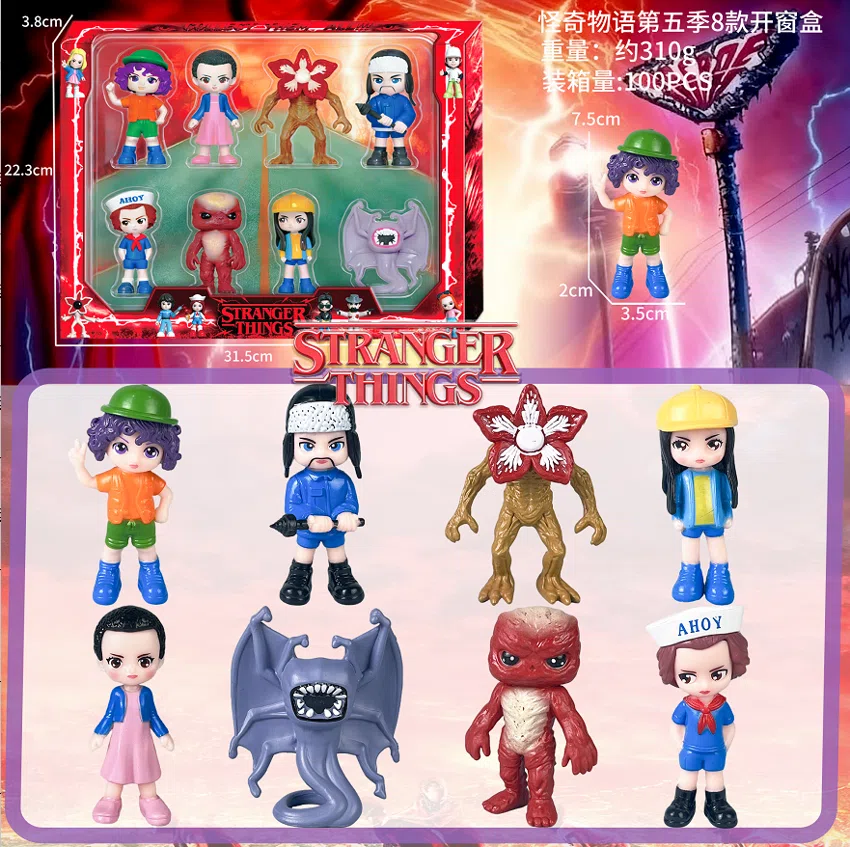 Stranger Things Figurine Season 5 Standing Pose Window Box 8 Types