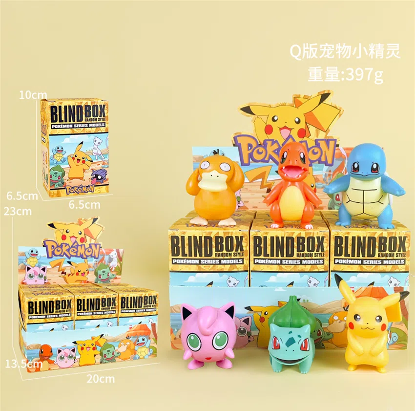 Pikachu Pokémon Figure Q Version Pokémon 6pcs