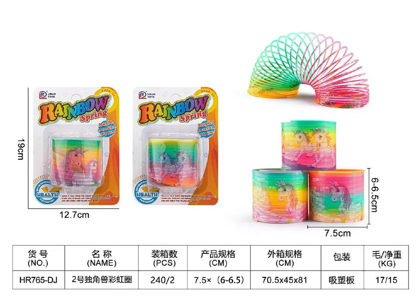 No. 2 Suction Plate Unicorn Rainbow Ring