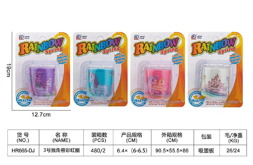 No. 3 Suction Plate Unicorn Rainbow Ring