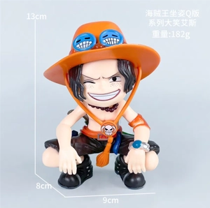 One Piece Figure Sitting Q Version Series Laughing Ace
