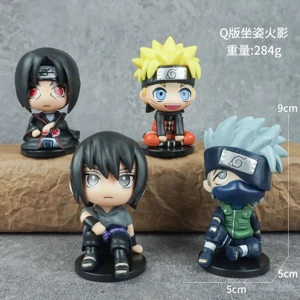 Naruto Figures Q-version Sitting Naruto Type A 4-piece Set