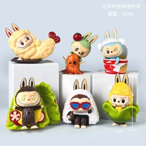 Labubu Figurine Weird Convenience Store 6 Pieces