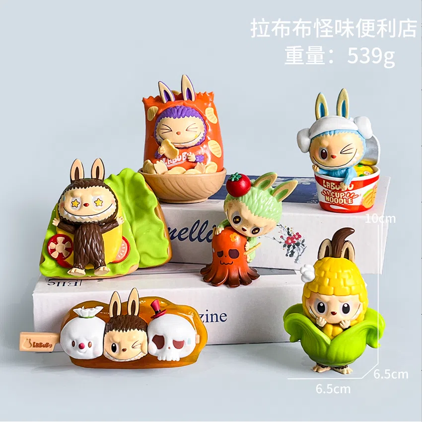 Labubu Figurine Labubu Weird Convenience Store 6 Pieces