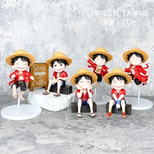 One Piece Figurine Luffy Laughing 6 Pieces
