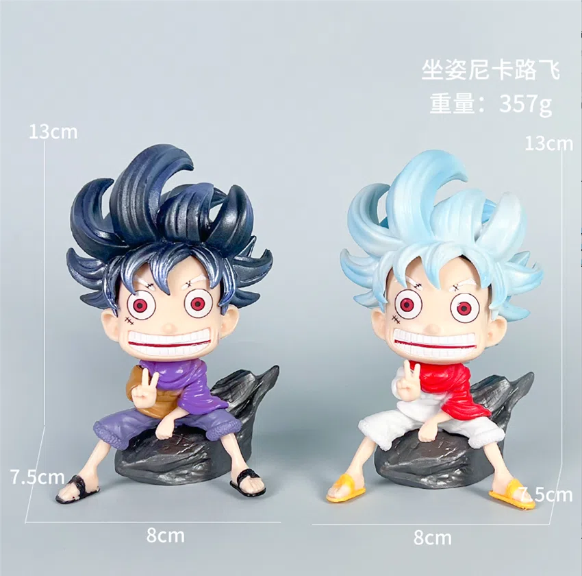 One Piece Figure Sitting Nika Luffy Two Versions
