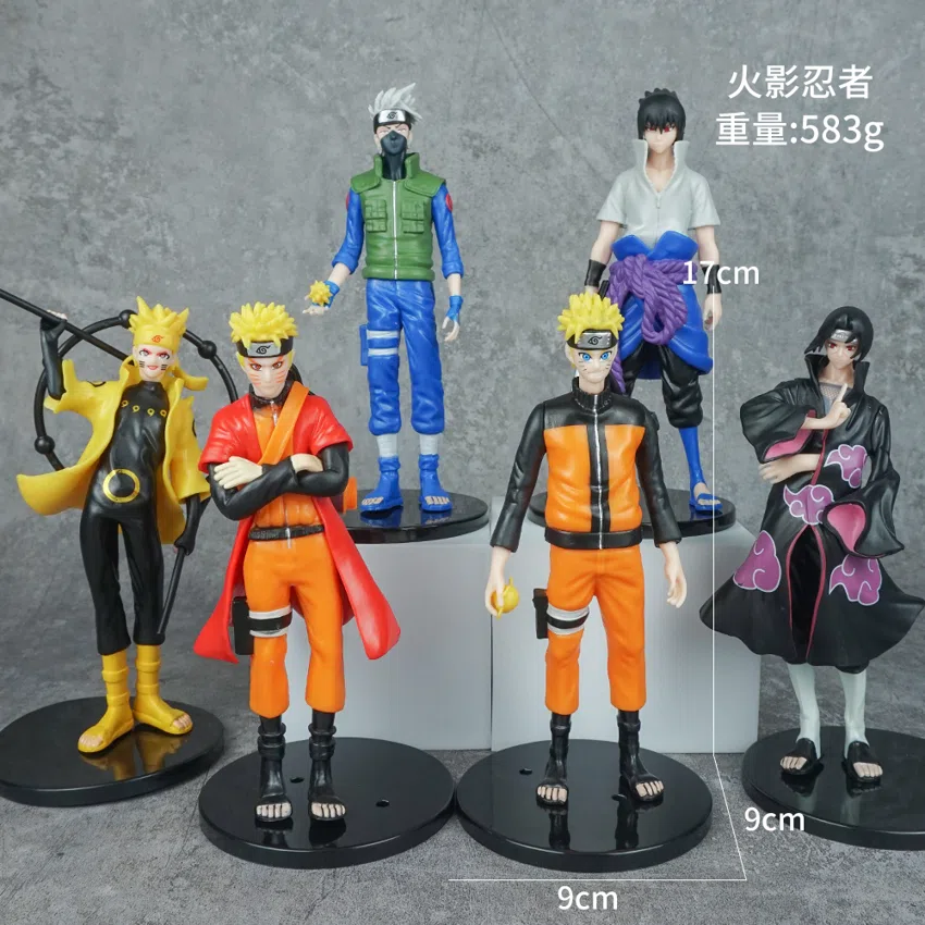 Naruto adult figurine 6-piece Hokage set with base