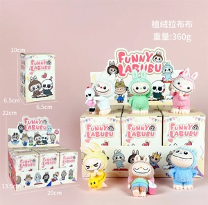 Labubu Figurine C Version 6 Pieces Flocked Edition