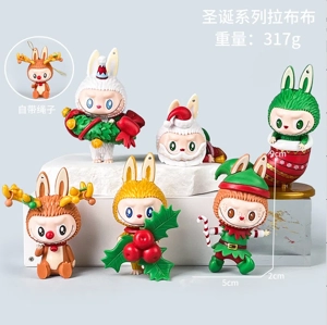 Labubu Figurine Christmas Labubu 6 Pieces