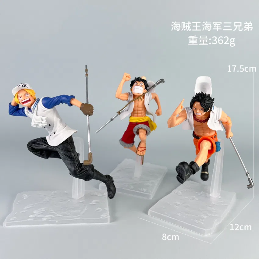 One Piece Navy Running Three Brothers Figurine