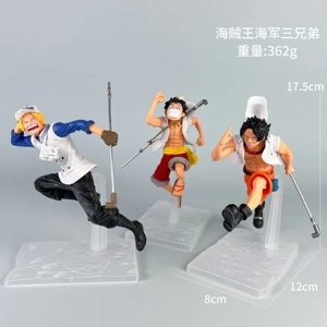 One Piece Navy Running Three Brothers Figurine
